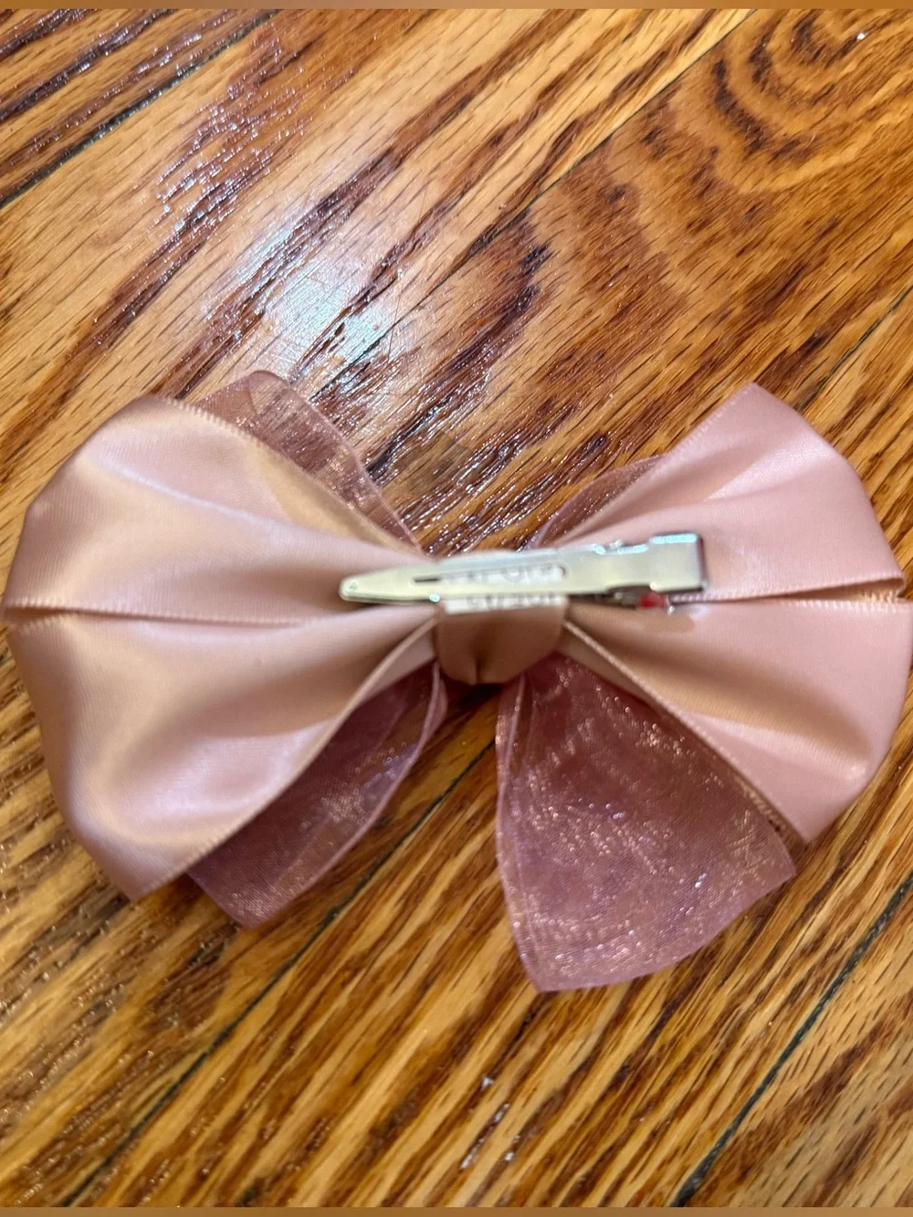 Kids Organza Hair Bow - Dusty Rose